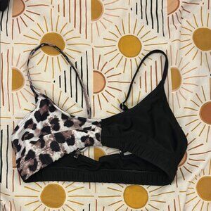 SHEIN Brown and Black Bikini Set Swimwear